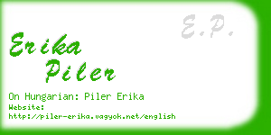 erika piler business card